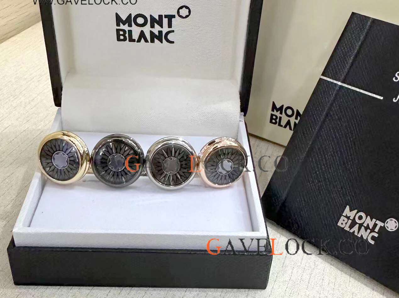 Low Price Mont blanc Round Cuff links Flower Face